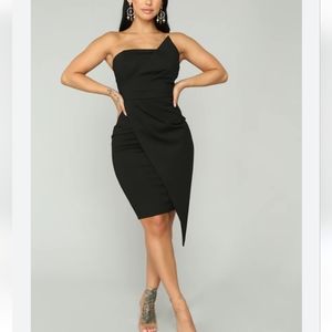 Love X Design Dress Women Medium Black Strapless Short Party Evening Night Out